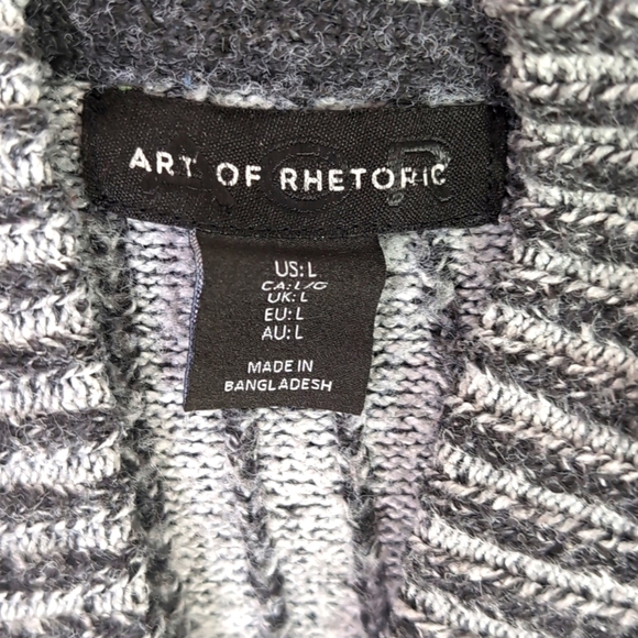 Art of Rhetoric Men's Gray Button down Sweater,Size L. - Picture 3 of 9